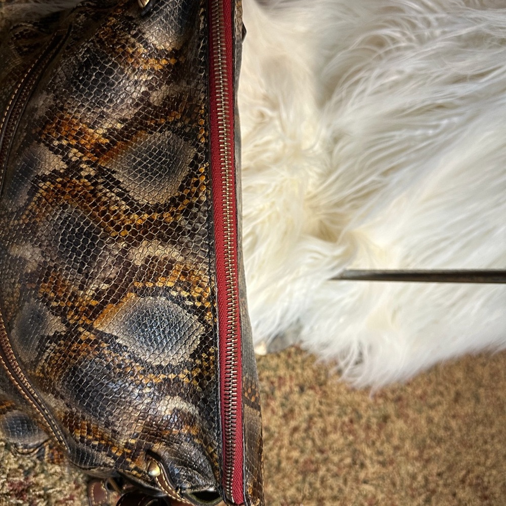 Dooney and Bourke Python Embossed Python Satchel Multicolor - Picture 3 of 15